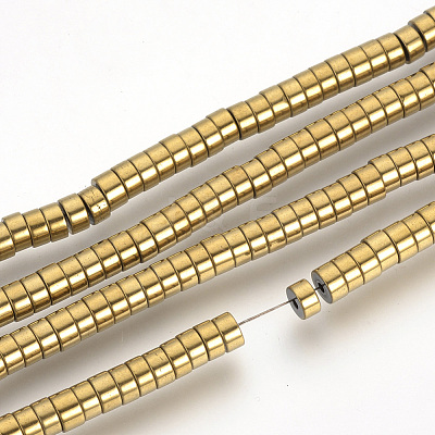 Electroplate Non-magnetic Synthetic Hematite Bead Spacers Strands X-G-Q486-73F-1
