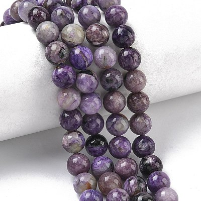 Natural Charoite Beads Strands G-C270-O02-05-1