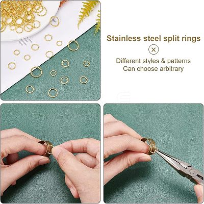 400Pcs 4 Style Iron Jump Rings IFIN-UN0001-05-1
