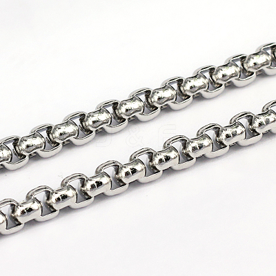 Tarnish Resistant 304 Stainless Steel Box Chains CHS-L001-29-5.5mm-1