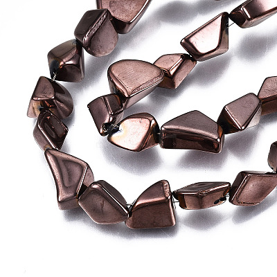 Opaque Electroplate Glass Beads Strands EGLA-T024-01C-02-1