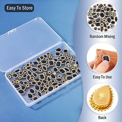 100Pcs Teardrop/Heart/Star Sew on Rhinestones FIND-TA0006-69A-1
