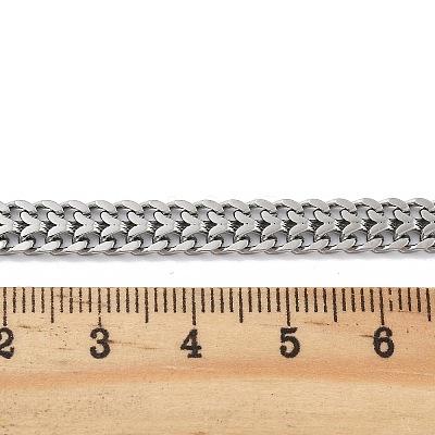 304 Stainless Steel Chains Bracelets High Polished BJEW-U017-02P-1
