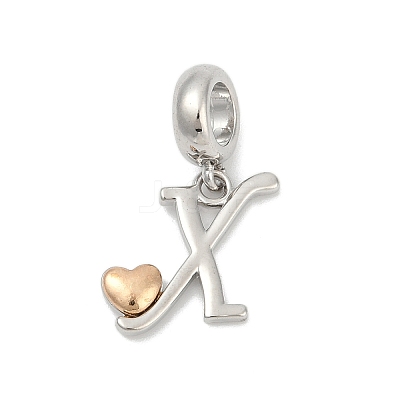 Brass European Dangle Charms KK-Z097-01X-GP-1