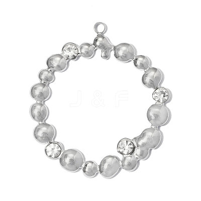 304 Stainless Steel with Crystal Rhinestone Pendants RB-OY001-23P-1