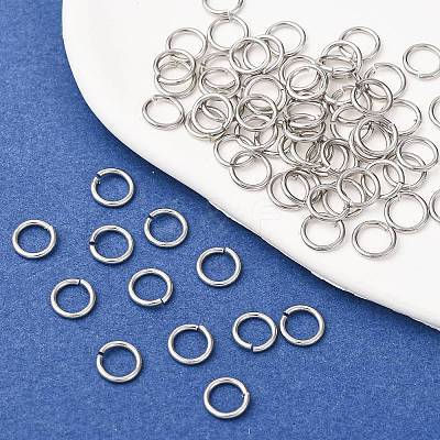 Tarnish Resistant 304 Stainless Steel Open Jump Rings STAS-Q186-02-8x1.2mm-1