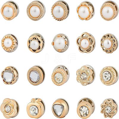 40Pcs 20 Styles Plastic Safety Brooches JEWB-NB0001-10-1