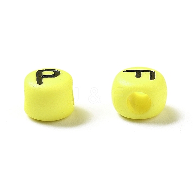 Opaque Acrylic Beads OACR-R005-02D-1