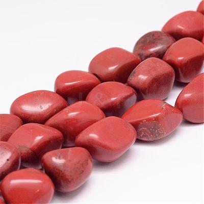 Natural Red Jasper Bead Strands G-K153-D25-1