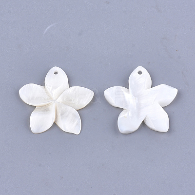 Carved Freshwater Shell Pendants SHEL-T012-54-1