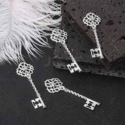 Key Tibetan Style Pendant Rhinestone Settings LS-TIBEB-A101291-AS-LF-1