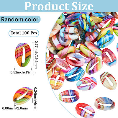 100Pcs Opaque Resin Enamel Beads RESI-SC0006-70-1