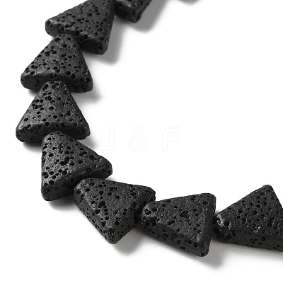 Triangle Dyed Natural Lava Rock Beads Strands G-O126-04A-10-1