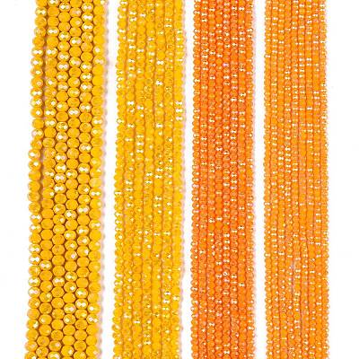 Electroplate Glass Beads Strands EGLA-A044-P6mm-B29-1