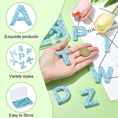 26Pcs 26 Styles Transparent Epoxy Resin Pendants CRES-YW0002-28J-1