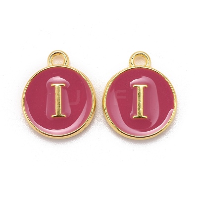 Golden Plated Alloy Enamel Charms ENAM-S118-08I-1