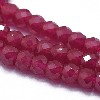 Lab Grown Red Corundum Beads Strands G-D0013-64-1-1