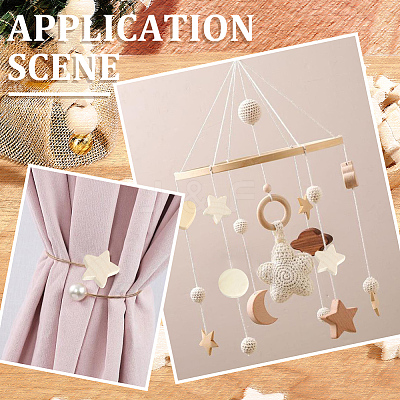 180Pcs 3 Styles Wood Beads WOOD-PA0001-63-1