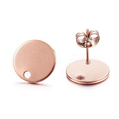 Ion Plating(IP) 304 Stainless Steel Stud Earring Findings LS-STAS-K184-01-03RG-1