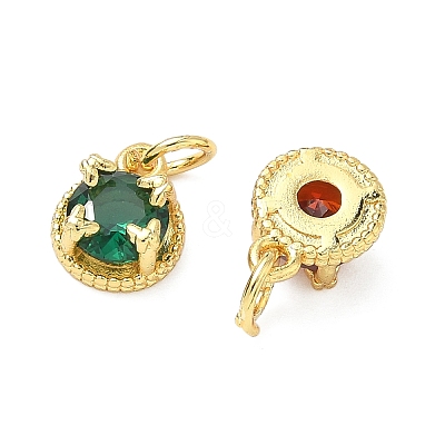 Brass Micro Pave Cubic Zirconia Pendants KK-L264-12G-1
