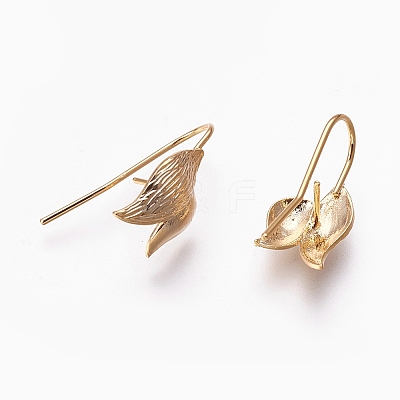 Brass Earring Hooks X-KK-R058-147G-1