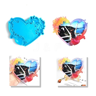 DIY Heart Photo Frame Silicone Molds LS-SIMO-H010-17-1