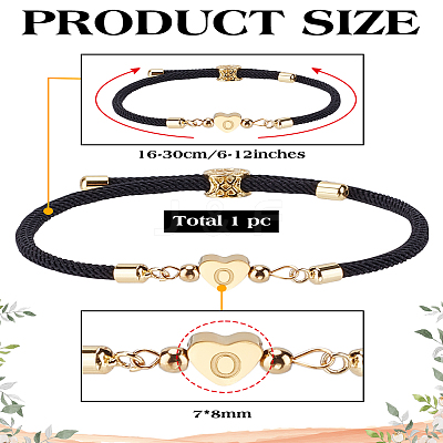1Pc Adjustable Nylon Cord Bracelets for Women Men BJEW-LP0001-30O-1