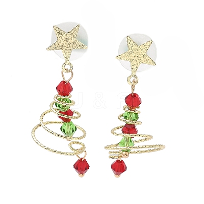 Alloy Dangle Stud Earrings LS-EJEW-H173-03G-1