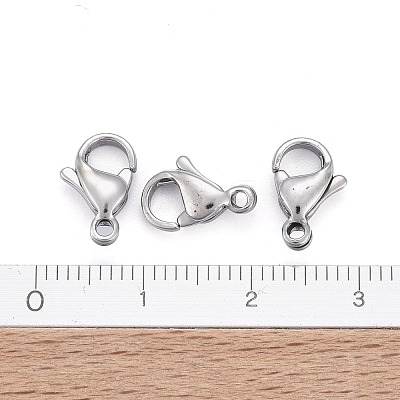 Tarnish Resistant 304 Stainless Steel Lobster Claw Clasps X-STAS-AB11-1