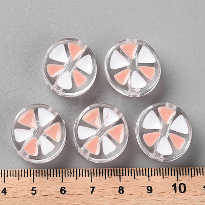 Transparent Enamel Acrylic Beads TACR-S155-005C-1