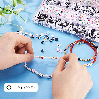 1000Pcs 40 Styles Acrylic Beads MACR-TA0002-10-1