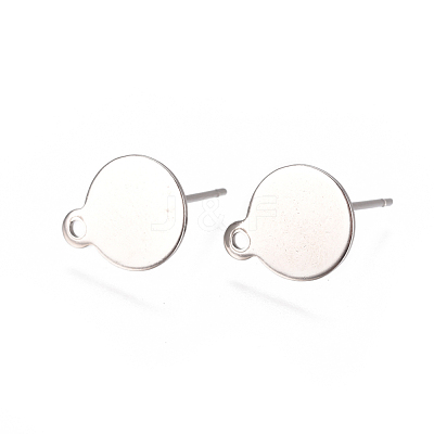 Non-Tarnish 304 Stainless Steel Ear Stud Components STAS-F227-19B-P-1
