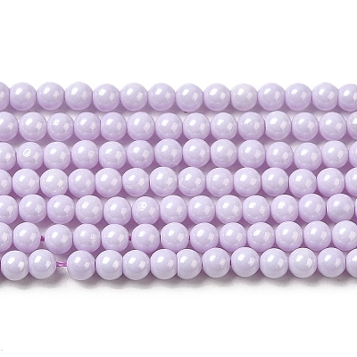 Cubic Zirconia Imitation Pearl Bead Strands ZIRC-P109-03A-03-1