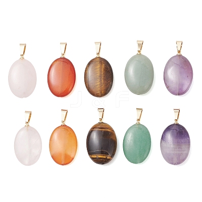 Natural Mixed Gemstome Pendants PALLOY-JF05083-1
