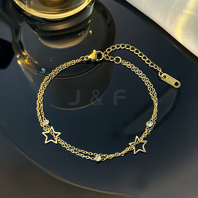 304 Stainless Steel Cable Chain Bracelets WG59DA4-01-1