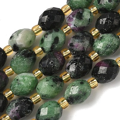 Natural Ruby in Zoisite Beads Strands G-F809-A49-01-1
