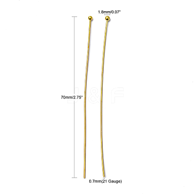 Brass Ball Head Pins X-RP0.7x70mm-G-1