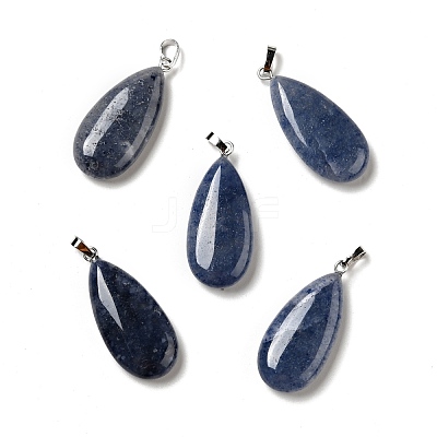 Dyed & Heated Natural Blue Aventurine Pendants G-P474-01P-14-1