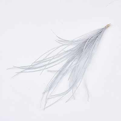 Ostrich Feather Tassel Big Pendant Decorations FIND-S302-08G-1