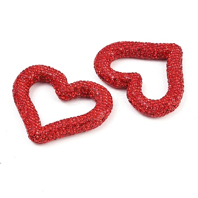 Handmade Polymer Clay Rhinestone Linking Rings CLAY-H009-04E-1