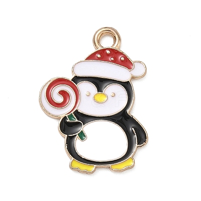Christmas Alloy Enamel Pendants ENAM-I071-01KCG-04-1