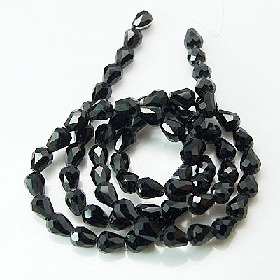 Crystal Glass Beads Strands GLAA-D034-7x5mm-14-1