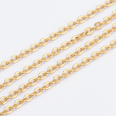 304 Stainless Steel Cable Chains Necklaces STAS-S029-02G-1