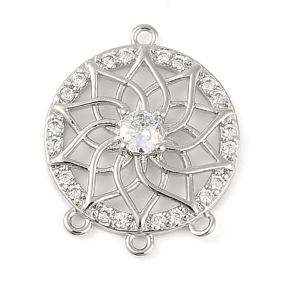 Brass Pave Clear Cubic Zirconia Chandelier Component Links KK-L219-23P-1