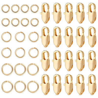 Brass Lobster Claw Clasps KK-BBC0023-50B-1