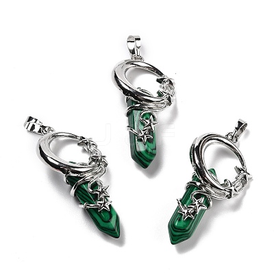 Synthetic Malachite Pointed Pendants G-I0322-03P-01-1