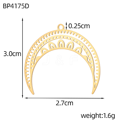304 Stainless Steel Pendants STAS-OY012-23G-1
