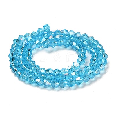 Transparent Electroplate Glass Beads Strands LS-GLAA-F029-3mm-A19-1