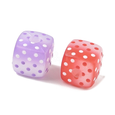 Printed Acrylic European Beads AC-CBA4EF4-07-1