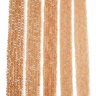 Electroplate Glass Beads Strands EGLA-A044-T1mm-B23-1